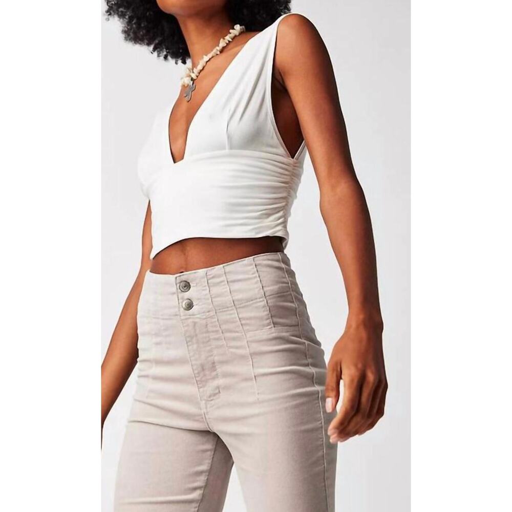 Free People We The Free Jayde Corduroy Flare Pants Women's Size 28 Ivory - Picture 6 of 12